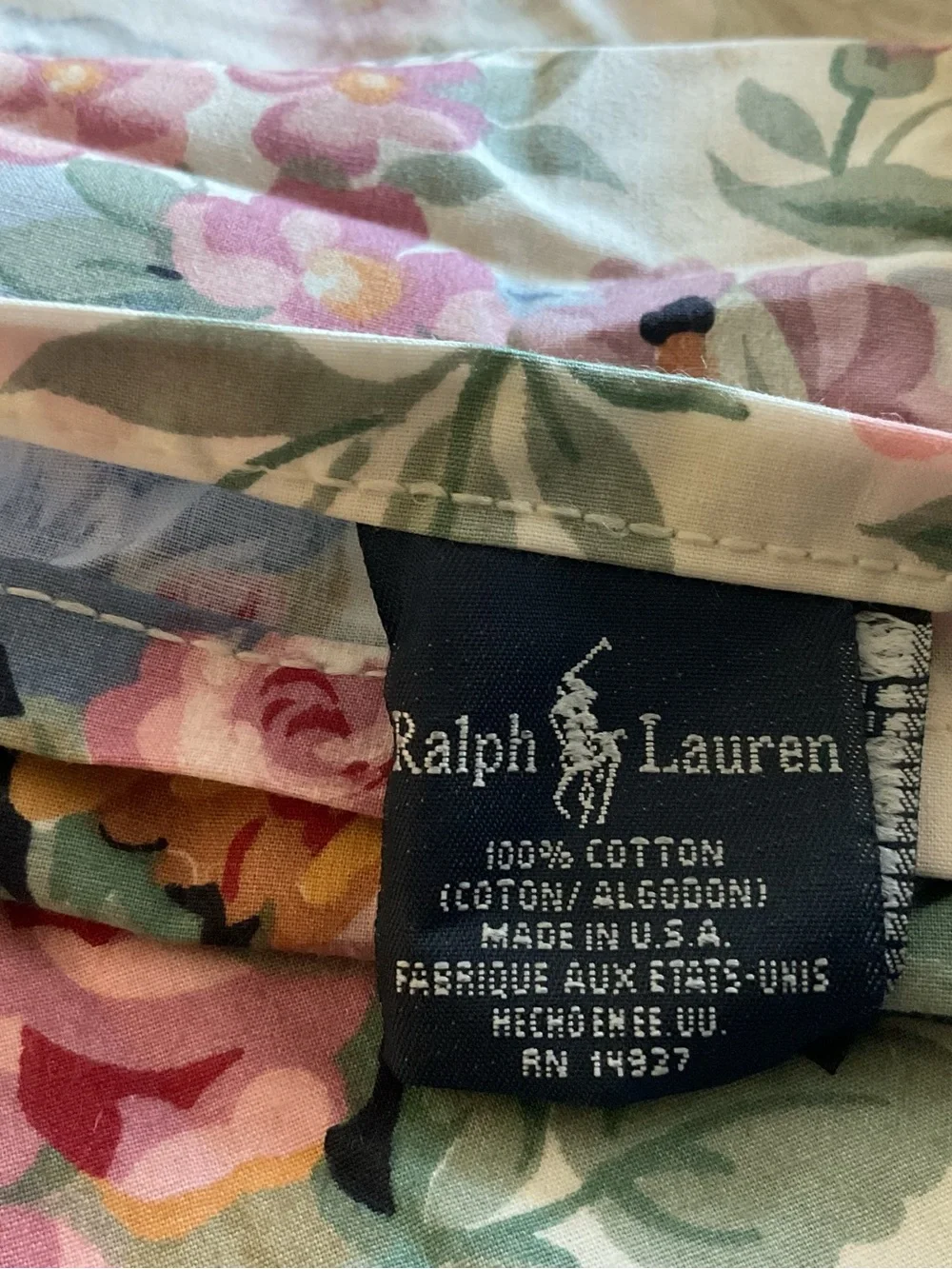 Vintage Ralph Lauren Allison KING Flat Sheet - NEW, USA